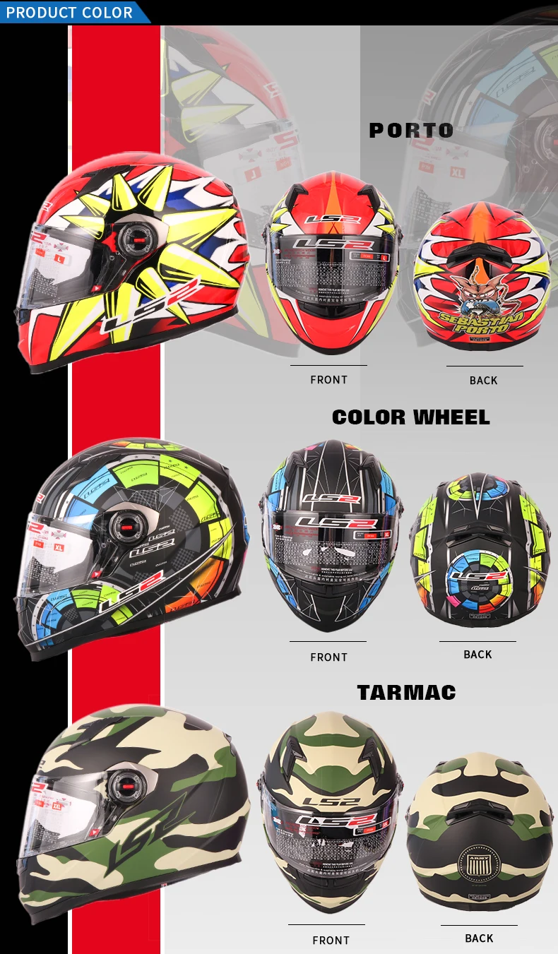 LS2 FF358 полный уход за кожей лица moto rcycle шлем Высокое качество LS2 Флаг Бразилии capacete шлем moto руля ECE утвержден без насоса