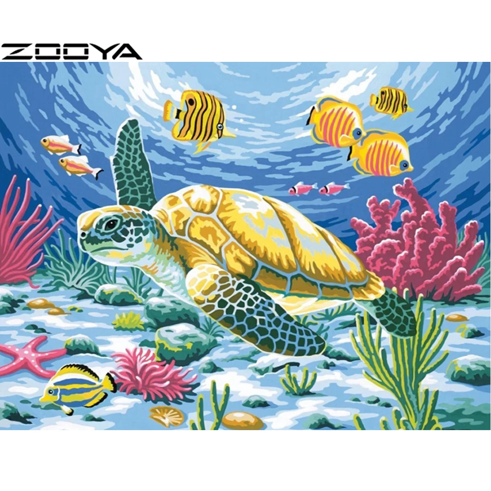 ZOOYA новый 5d Набор алмазной вышивки крестиком Животное Черепаха домашний декор