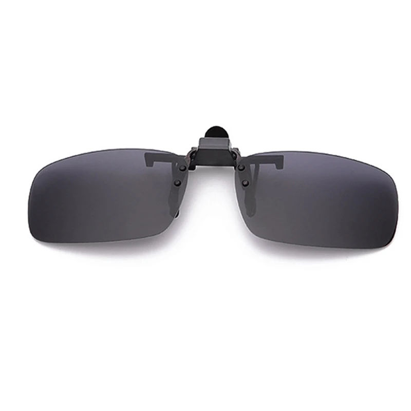 Polarized Black C1 Поляризованные солнцезащитные очки 3 цветов с линзами для дневного видения, клипса для ночного вождения, очки для близорукости, солнцезащитные очки с клипсами в стиле ретро - Цвет линз: Polarized Black C1