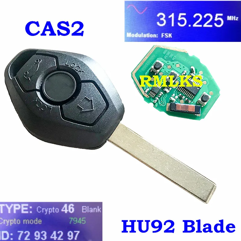 Пульт дистанционного управления для BMW CAS2 3 5 серии E46 E60 E83 E53 E36 E38 E39 HU92 HU58 Blade 315LP МГц