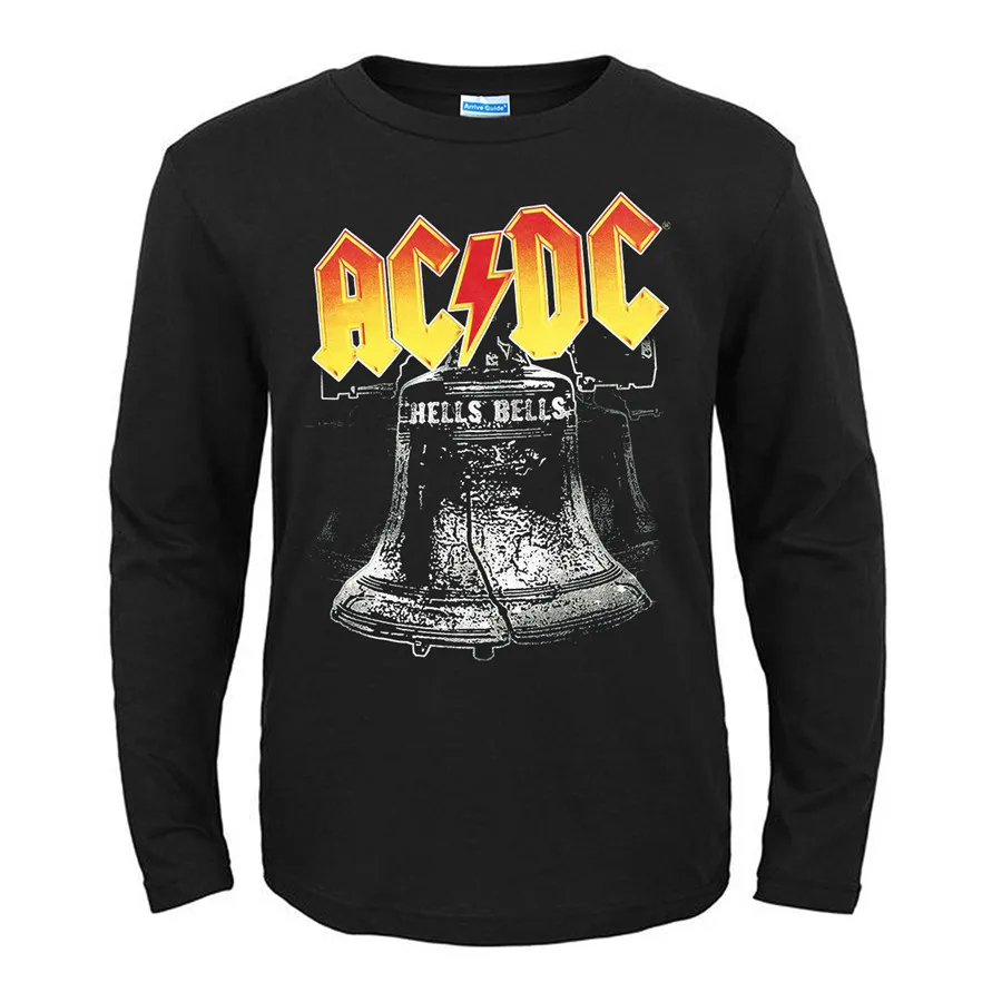 9 дизайнов винтажная ACDC AC/DC рок брендовая гитара Мужская и женская рубашка с длинными рукавами хэви-метал, панк стиль Фитнес тяжелый рок рокер