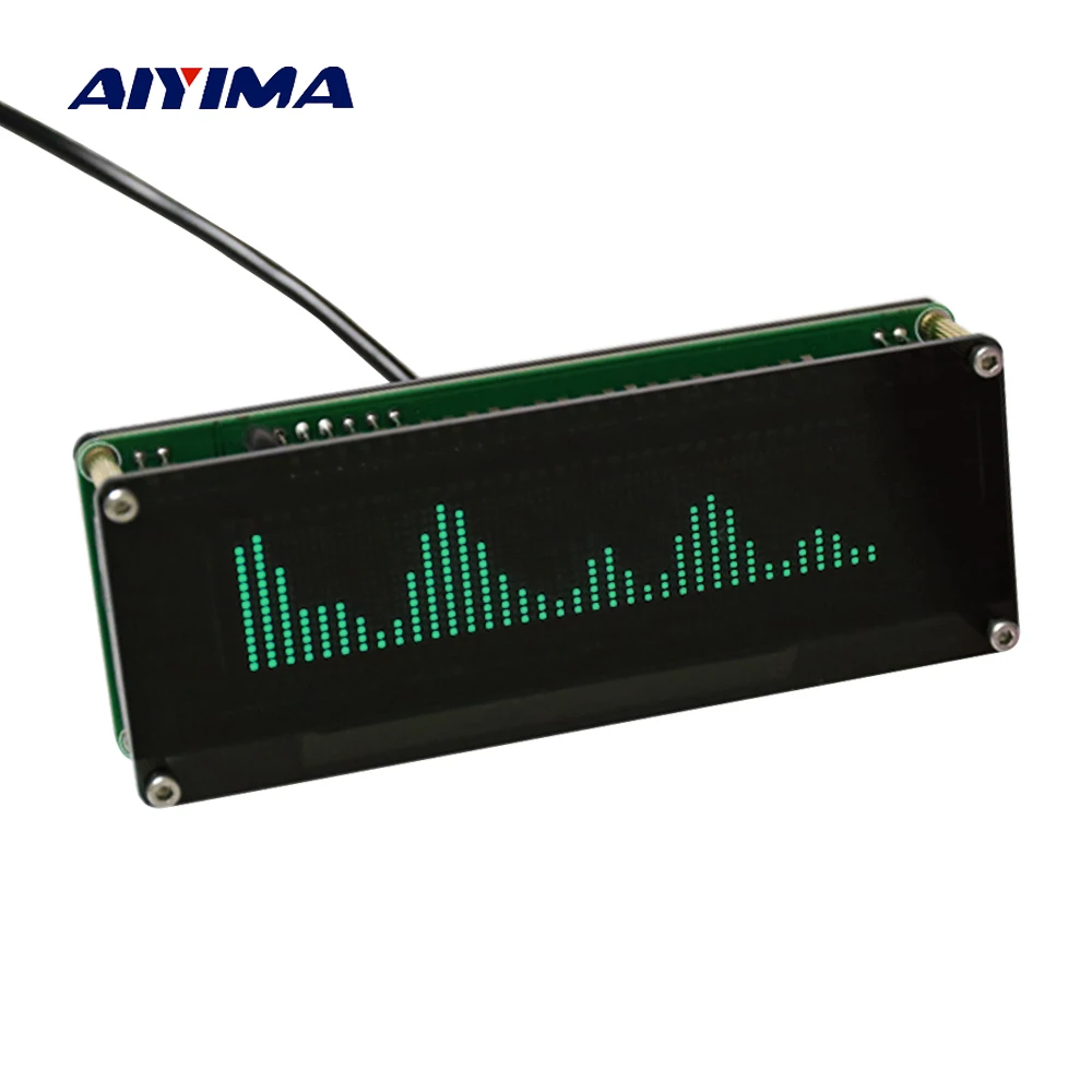 

AIYIMA VFD Music Audio Spectrum Indicator 15 Level Indicator VU Meter Precision Clock Speed Adjustable AGC Mode With Case