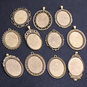 1 шт. 30*40 мм, большой овальный кабошон с покрытием в 11 стилях, подвесное ожерелье с подвеской внутреннего размера