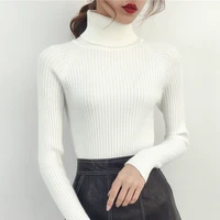 female turtleneck sleeve head short winter coat slim long sleeved all match harajuku korean students bottoming sweaters