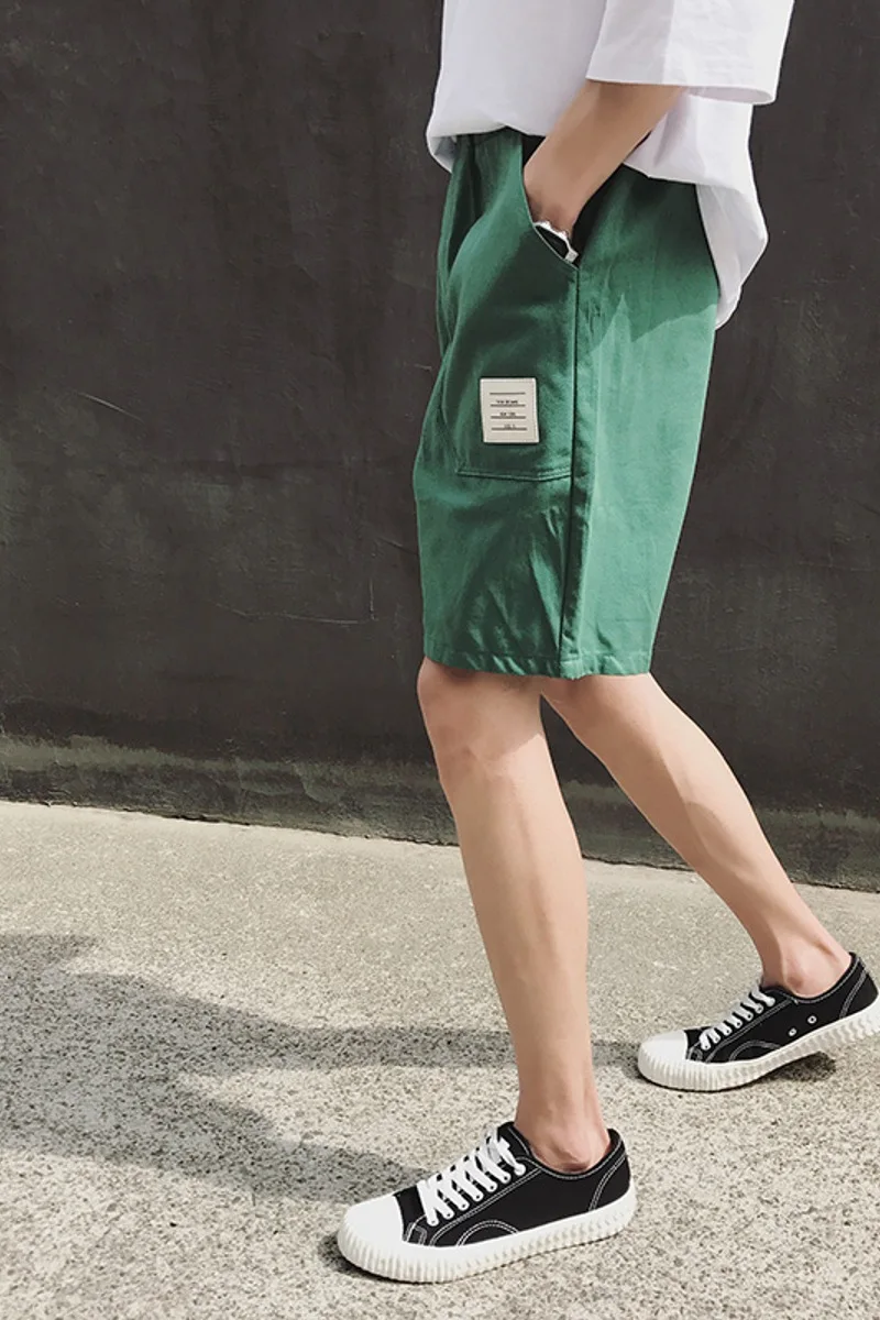 Модные хлопковые шорты для мужчин с карманами летние прямые в стиле хип-хоп