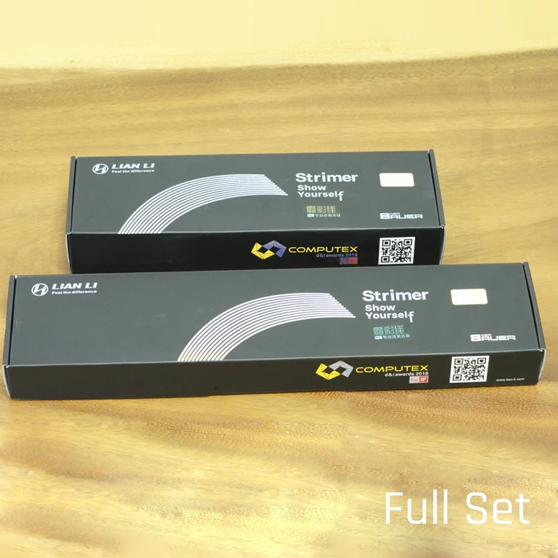 Full Set Lian Li Strimer-24/Strimer-8, 5 в RGB удлинительные кабели, Радужное освещение, для 24Pin к материнской плате/Dual-8Pin к видеокарте - Цвет лезвия: Full Set