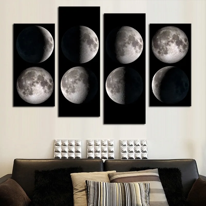 Outer Space Earth Astronauts Galaxy Venus Relaxing Moon Landing Fantasy Kraft Paper Poster Home Decor Wall Abstract | Дом и сад