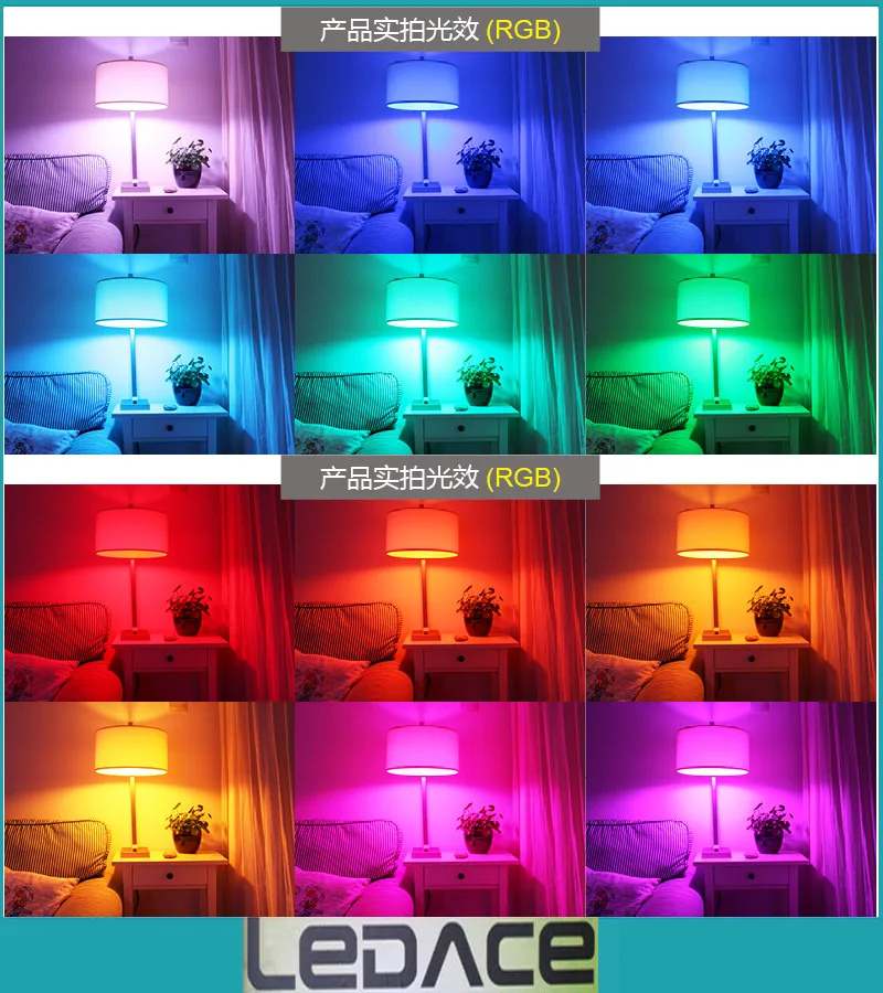 Полный Мощность светодиодная rgb-лампа E27 5 W 16 изменение цвета светодиодный