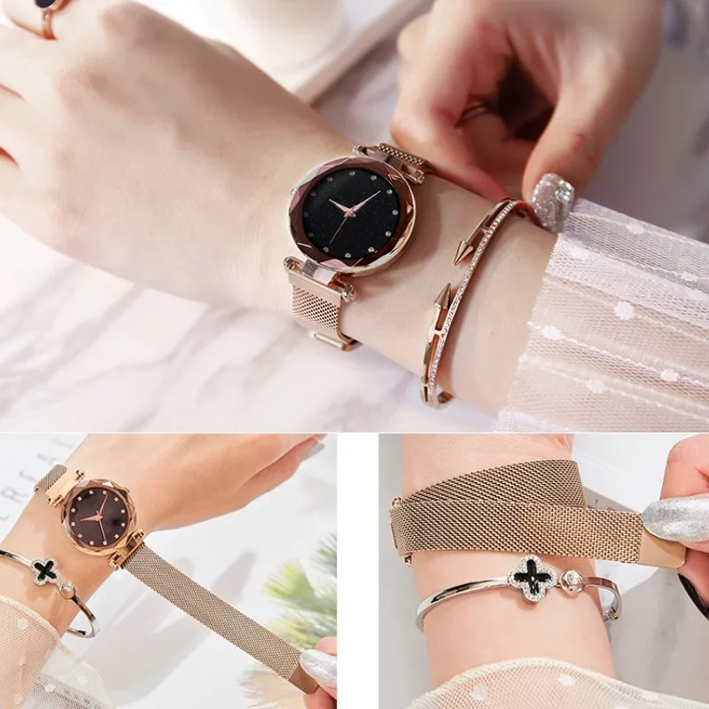 Новые роскошные женские часы с бриллиантами модные элегантные фиолетовые