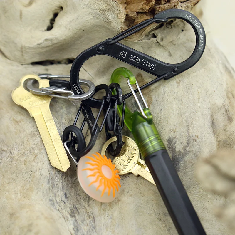 Niteize stainless steel 8 word buckle key chain multi-function quick hook classic product edc easy to use | Спорт и развлечения