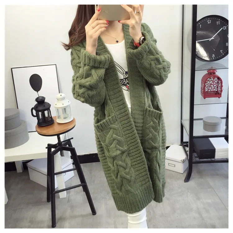 2017 осенний женский новый свитер пальто вязаное женское корейское свободный