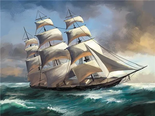 AP5130 Huacan Full Square Diamond Painting Landscape Diamond Embroidery Sailboat Cross Stitch Mosaic Home Decor Gift - Цвет: AP5130
