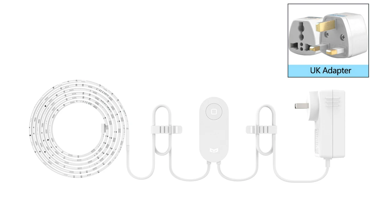 Add UK adapter Xiaomi Mi MIJIA Yee светильник Aurora светильник полоса плюс светодиодный умный светильник - Цвет: Add UK adapter