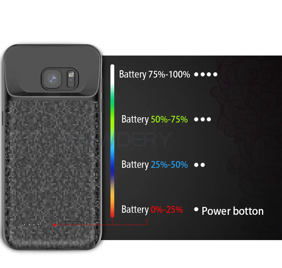 4700 мАч чехол для зарядного устройства samsung Galaxy S7 Тонкий Силиконовый