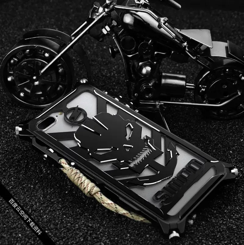 Чехлы для iPhone 7 7 8 Plus из тяжелого металла Zimon механические панковские алюминиевые мощные Чехлы для iPhone 6S 7 8 Plus