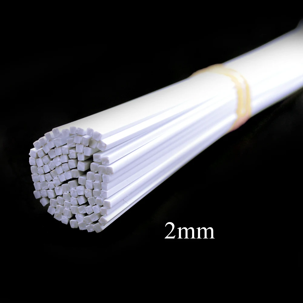 

DIY Architecture Building Materials Models 2.0*2.0mm Square Rod ABS Plastic 50cm length House Decoration 50pcs