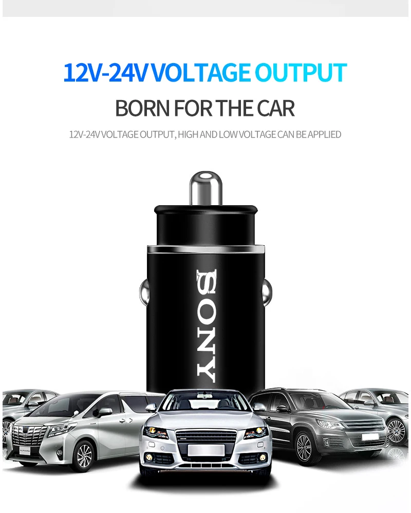 BONY 2.4A быстрое зарядное устройство автомобильное зарядное устройство двойной USB автомобильный адаптер зарядного устройства для телефона в автомобиле мини USB Автомобильное зарядное устройство для мобильного телефона планшета gps