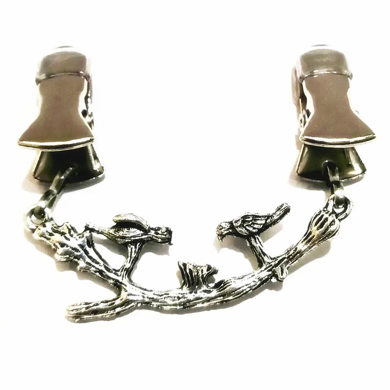 Винтажная подвеска для пальто с извилистым гнездом птицы и парочкой птиц