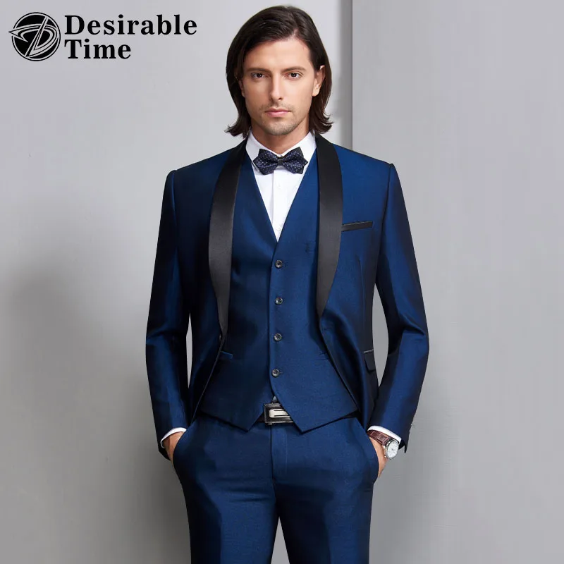 Желанная пора Для мужчин бордовый Свадебный костюм 3 предмета Slim Fit Мужской