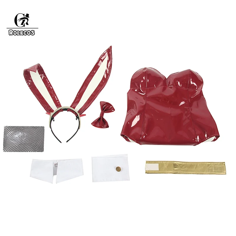 ROLECOS Darling in the FranXX Zero Two Cosplay Costumes Bunny Girl Senpai Sexy Costume Bunny Ears Jumpsuit