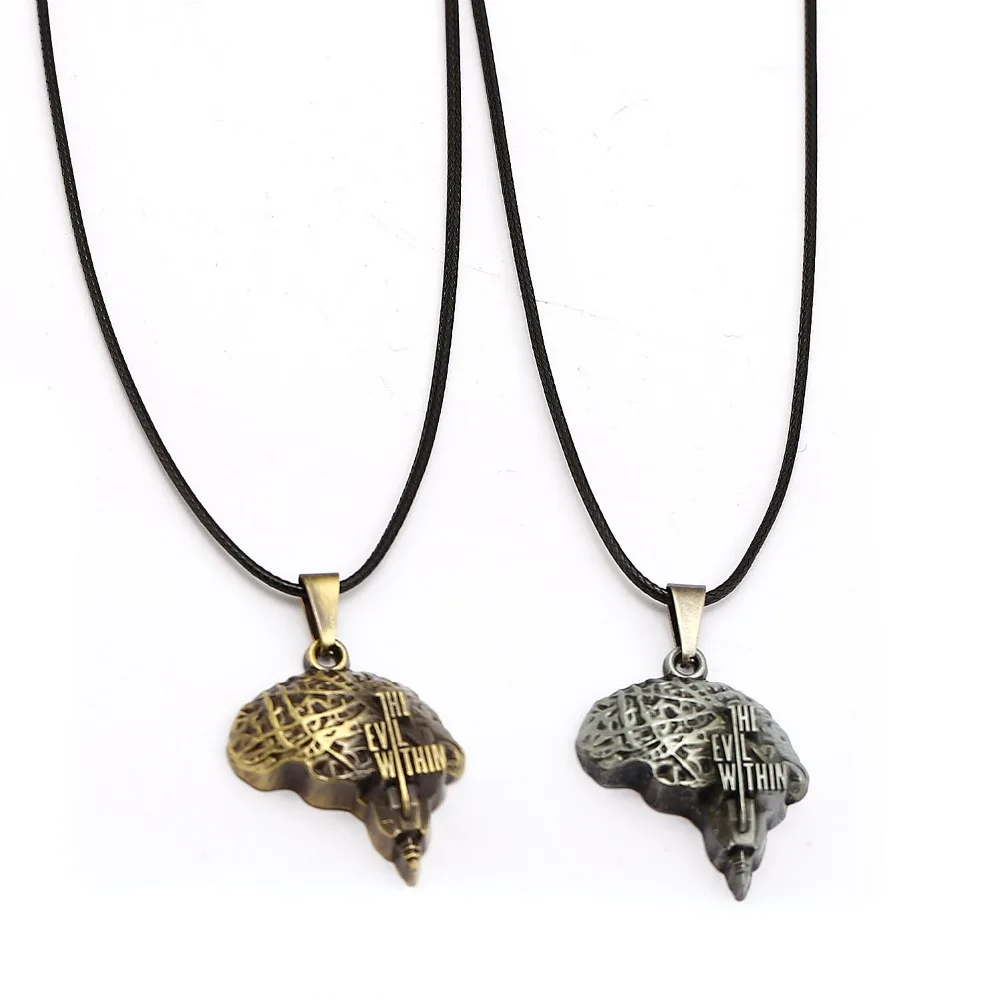 Ожерелье с серебряным золотым металлическим кулоном и цепочкой подарок для