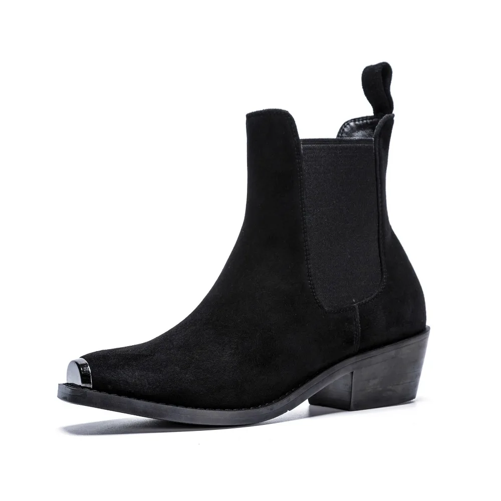 MLJUESE/2018 женские ботильоны из коровьей кожи черного цвета с квадратным носком без