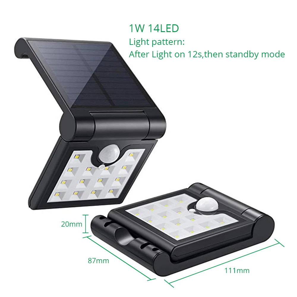 Настенный светильник на солнечной батарее уличный садовый водонепроницаемый