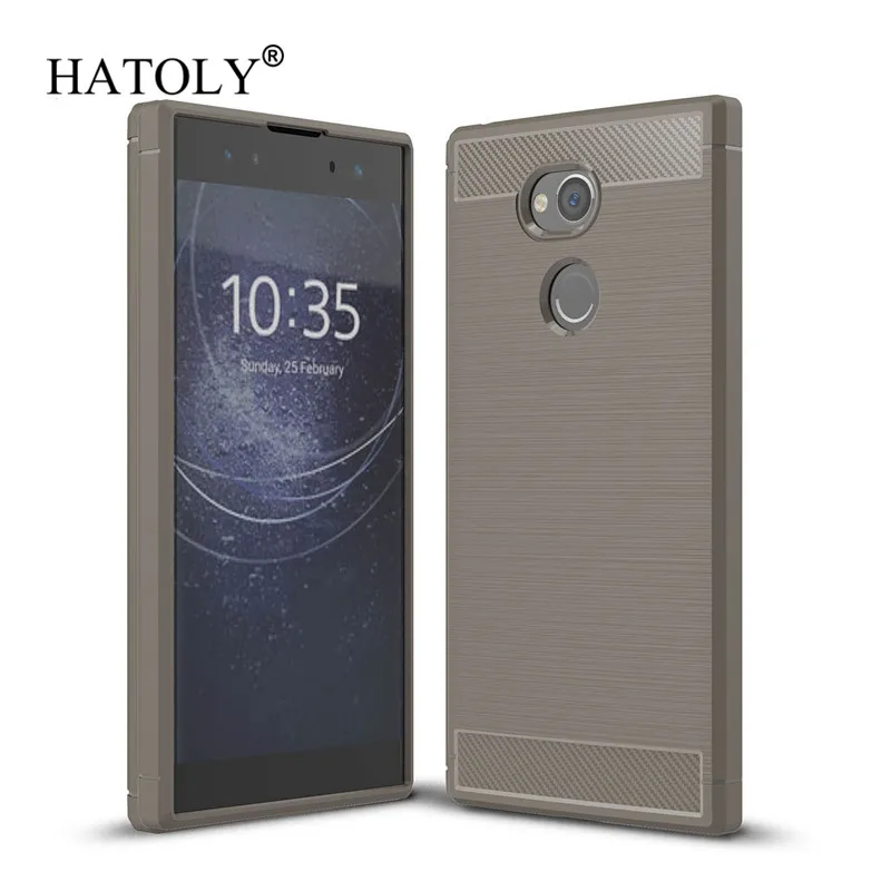 HATOLY For Capa Sony Xperia XA2 Case Rubber &amp Soft TPU Rugged Covers Fundas 5.2&quot | Мобильные телефоны и аксессуары