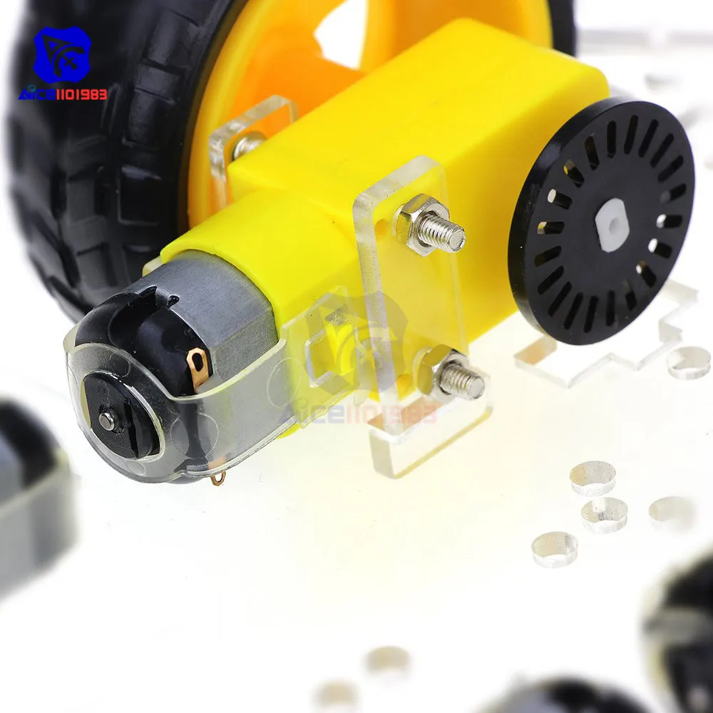 4WD робот умный автомобиль шасси наборы с кодером скорости для Arduino 51 M26 DIY образование робот умный автомобиль комплект
