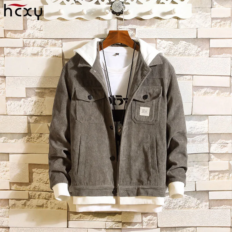 HCXY 2018 осень и зима новая мужская Вельветовая повседневная куртка