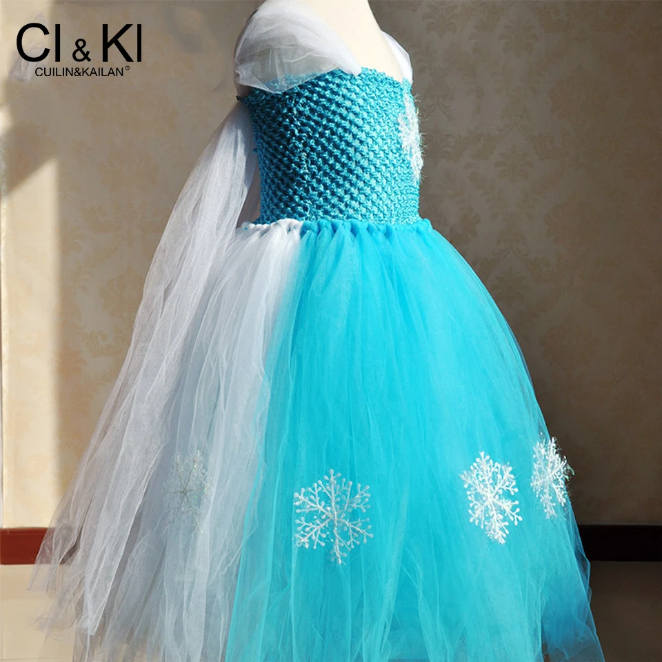 CuilinKailan dress elsa anna Girls Snow White Princess Kids Halloween Party Christmas Cosplay Costume Children troll | Детская одежда и