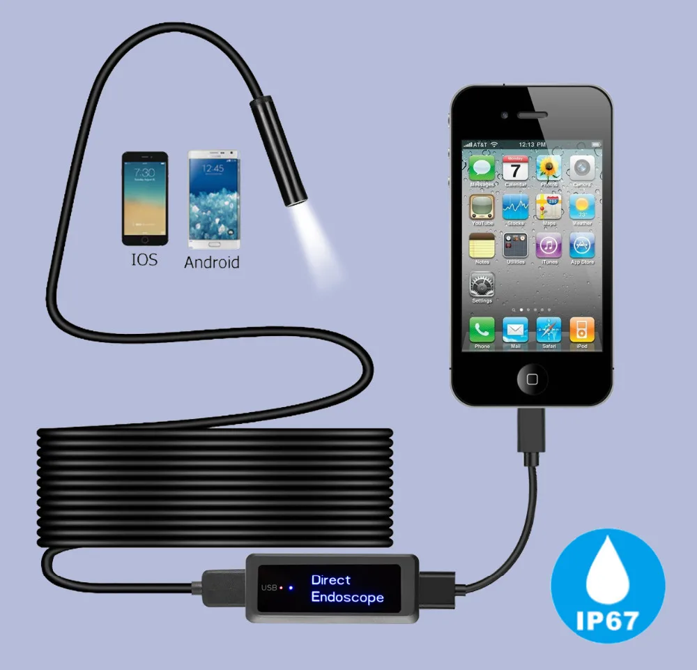 USB эндоскоп совместимый с iPhone Android тип 5 мм Звездочка камера бороскоп осмотр