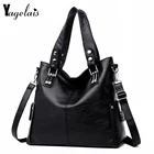 Сумка-хобо женская из экокожи, саквояж на плечо кросс-боди, повседневный мессенджер большой вместимости, тоут с ручками сверху