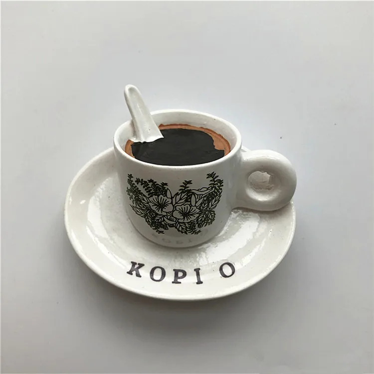 Ручная роспись мороженое Кофе фрукты мешок 3D смолы магниты на холодильник туристические сувениры холодильник магнитные наклейки подарок