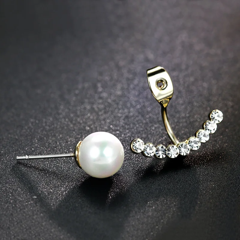 Дара Новый Мода 2017 классический пресноводный жемчуг серьги гвоздики натуральный