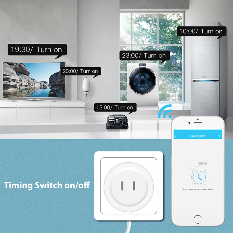Реле Wifi DveeTech смарт розетка с Amazon Alexa Google Home IFTTT дистанционный переключатель