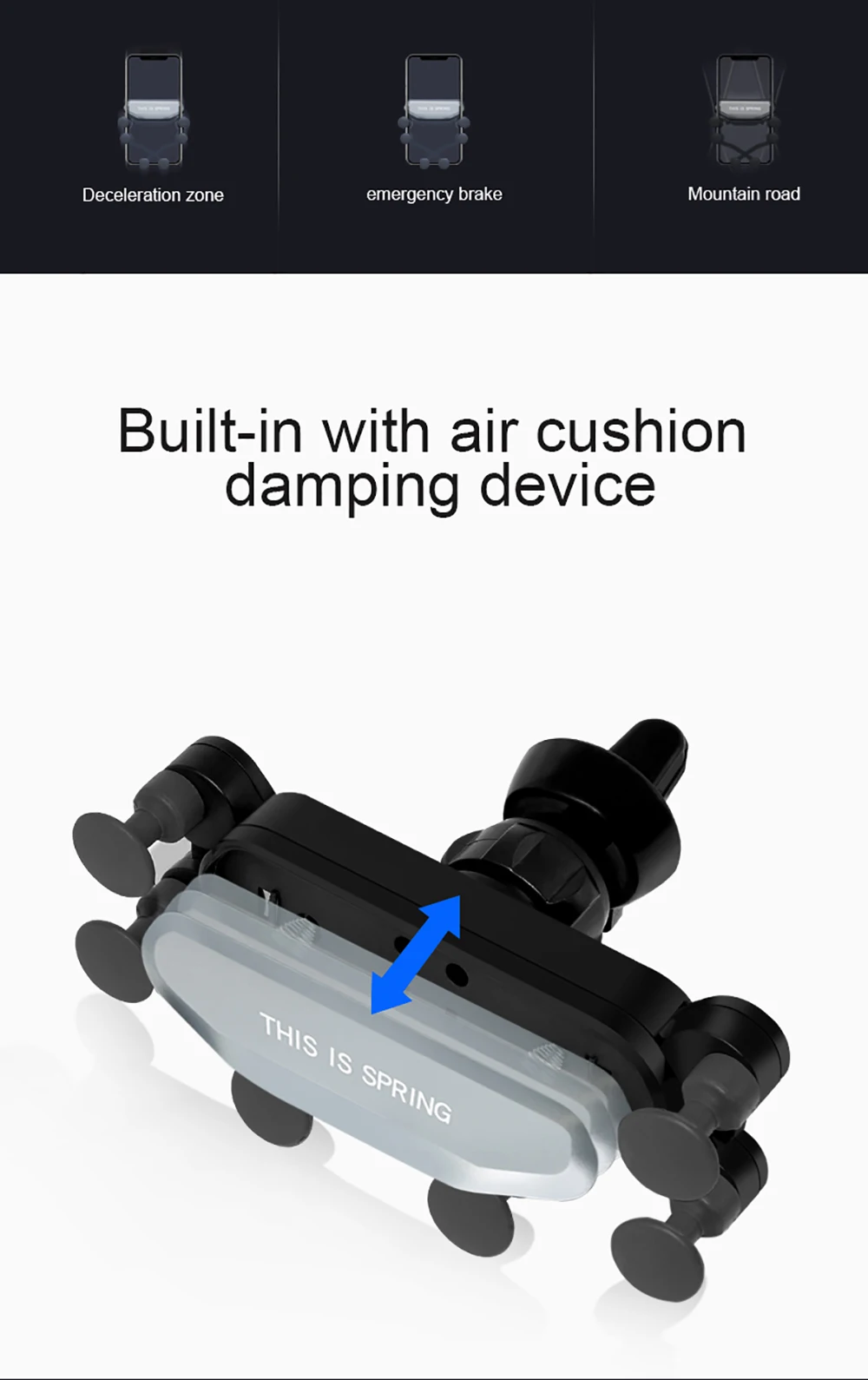 Автомобильный держатель для телефона ROCK Gravity для iPhone, samsung, huawei, сотовый телефон, Soporte Movil Suporte Porta Celular 360, gps, крепление на вентиляционное отверстие
