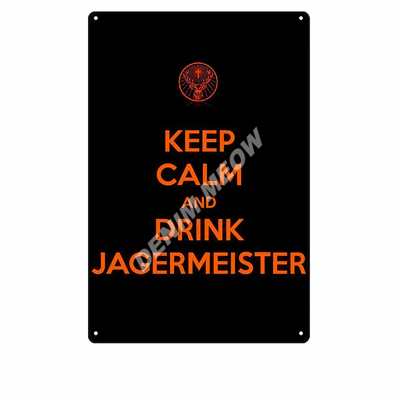 Алкогольные напитки Jagermeister голова оленя табличка металлическая винтажная винная Оловянная вывеска классические наклейки на стену виски украшение для домашнего бара WY55 - Цвет: 13