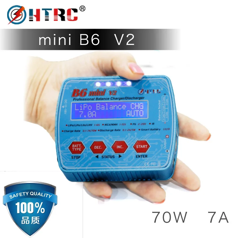 HTRC iMax B6 мини V2 80 Вт цифровой RC батарея баланс зарядное устройство PB Lipo Lihv LiIon LiFe NiCd NiMH умный аккумулятор Dis зарядное устройство