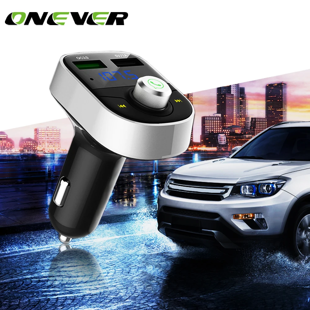 Onever Bluetooth автомобильный набор Fm передатчик свободные руки MP3 плеер модулятор