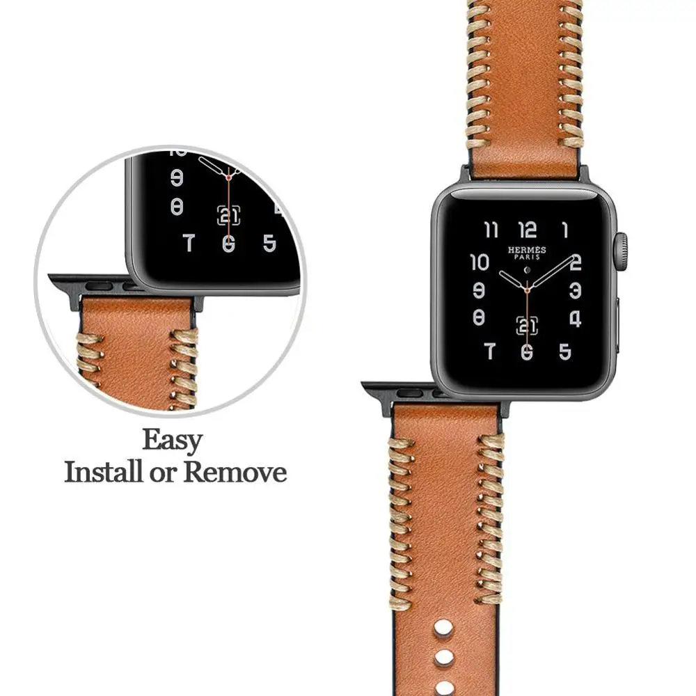 Сменные ремешки для часов Apple Watch Series 3 2 1 42 мм из натуральной кожи|watch for apple|apple