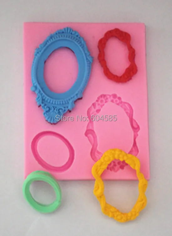 FM 221 Ретро Зеркало рамка помадка формы для торта Мыло шоколадная форма кухни