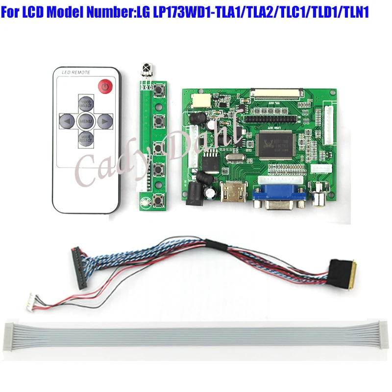 Плата контроллера HDMI VGA 2AV + 40 контактов Lvds кабель комплекты дистанционного