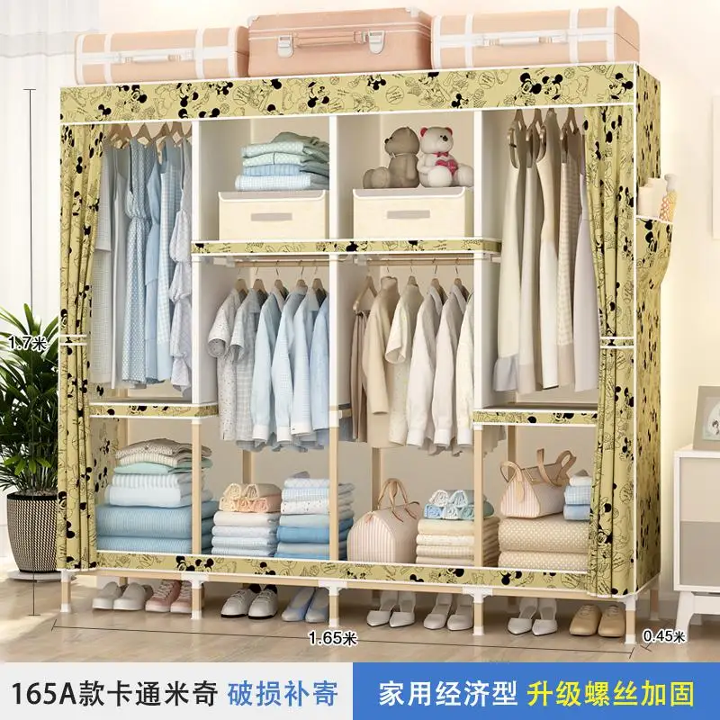 style8 Шкаф из цельного дерева в сборе, ткань Оксфорд, простой современный экономичный домашний шкаф для хранения - Цвет: style8
