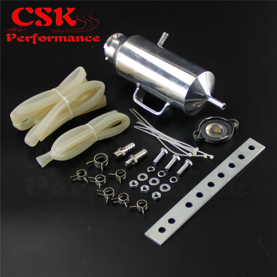 Алюминиевый маслоуловитель бачок резервуар с дыхательным фильтром серебряной