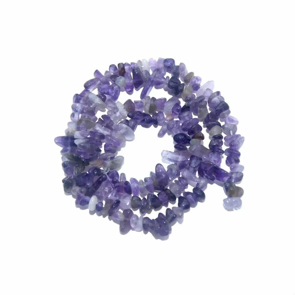 Amethyst Натуральный камень 3-5 мм неправильной формы чипа свободной формы бисера тигровый глаз аметисты Агаты лазурит для самостоятельного изготовления ювелирных изделий браслет - Цвет: Amethyst