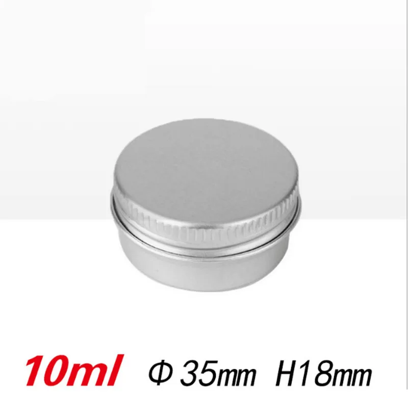 100ps/lot High Quality Empty silver 10g Aluminum Pot Jars Cosmetic Containers With Lids Eye cream hair refillable conditioner | Красота и