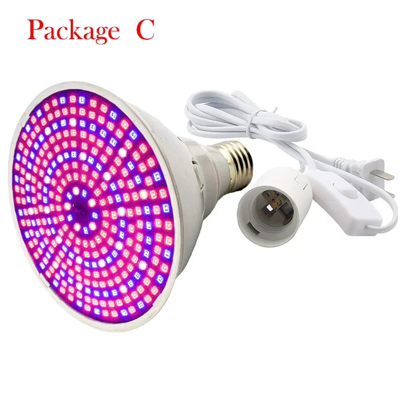 Lamp with AC Cable 290 светодиодный светильник для выращивания растений с двумя головками, настольная лампа с полным спектром, держатель с зажимом, семена цветов для гидропоники, комнатной теплицы - Испускаемый цвет: Lamp with AC Cable