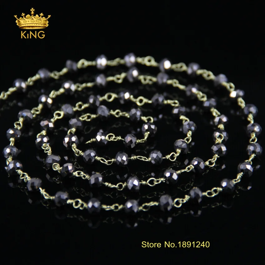 Ожерелье ювелирные изделия Античная бронзовая цепочка Женская Длинная из