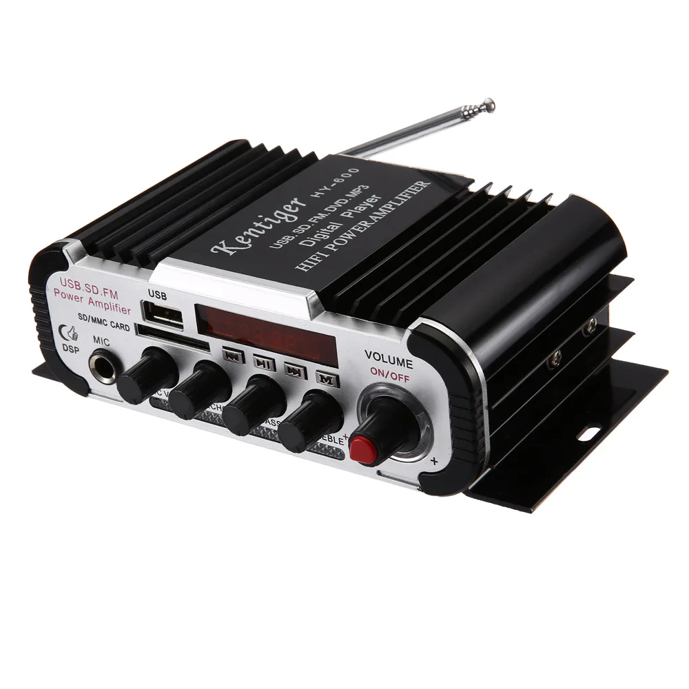 Kentiger HY 600 ИК Управление Портативный Автомобильные усилители FM MP3 USB